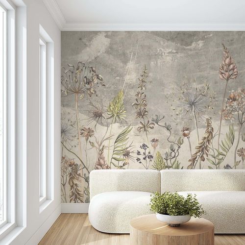 Современный обои - HERBIER VINTAGE - Kam et Leon - из картона / виниловый / в полоску