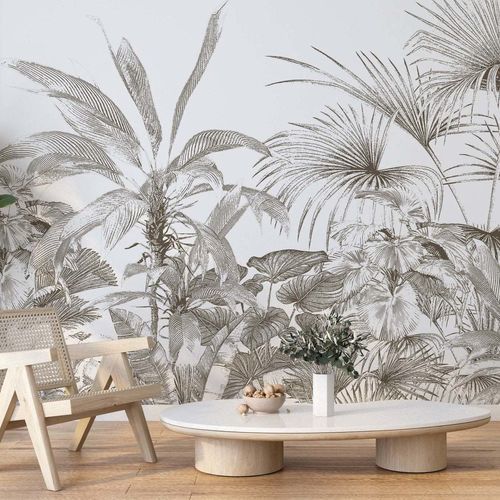 Современный обои - FOR&Ecirc;T TROPICALE VINTAGE - Kam et Leon - из нетканых материалов / виниловый / природный мотив