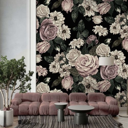 Современный обои - ROSES ROMANTIQUES - Kam et Leon - из картона / виниловый / из ПВХ