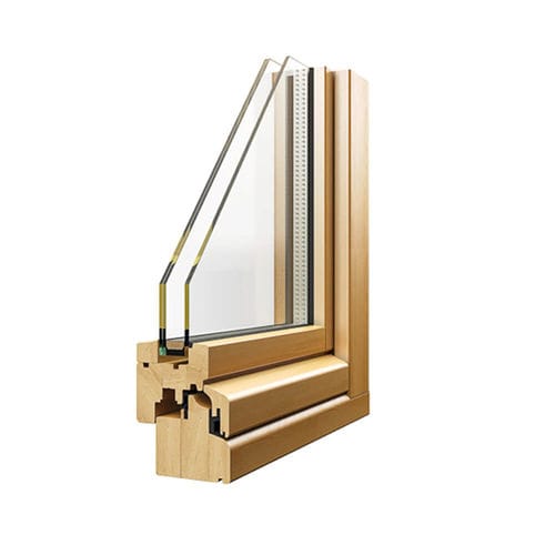 Окно из стекла - DUAL SLIM - Caiframe - из дерева / раздвижное / поворотно-откидное