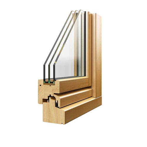 Окно из стекла - TERMIK 80 SLIM - Caiframe - из дерева / раздвижное / поворотно-откидное