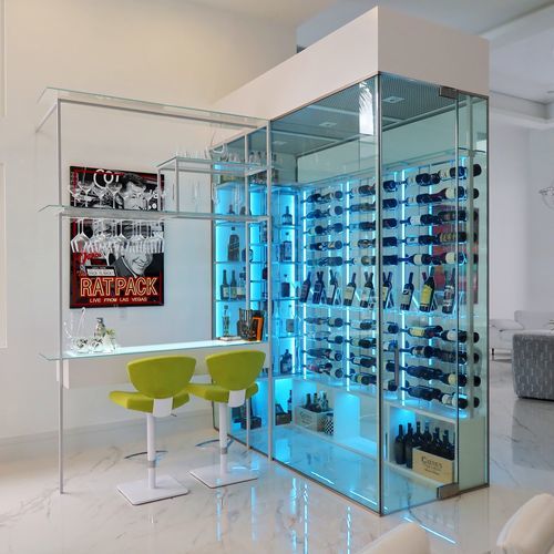 Винный шкаф для сервировки - Palm Beach Gardens Vintageisle - Dragon Cellars S.L - отдельностоящий / из стекла / стеклянный