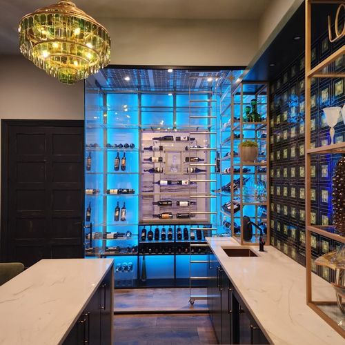 Винный шкаф для сервировки - RHODES VILLA - Dragon Cellars S.L - встраиваемый / из стекла / 2 застекленные стороны