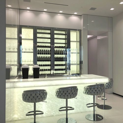Винный шкаф для сервировки - BRISTOL - Dragon Cellars S.L - встраиваемый / из стекла / стеклянный