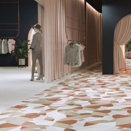 Каменная напольная плитка из керамогранита - LINED - CERAMICAS APARICI - для интерьера / для кухни / для ванной комнаты