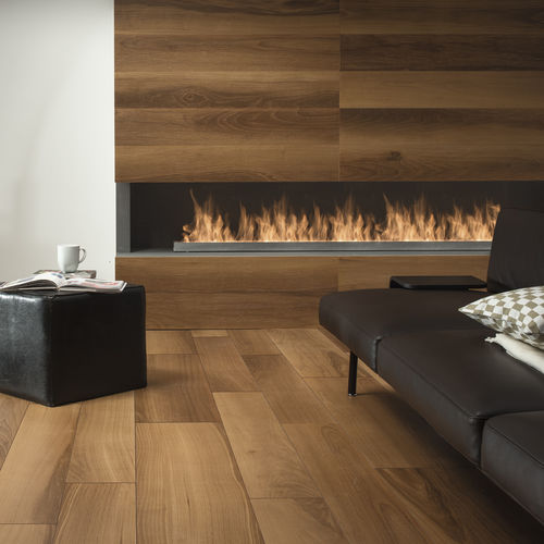 Плитка имитация дерева - NOCE - CERAMICHE CAESAR - из керамогранита / матовая / естественная отделка