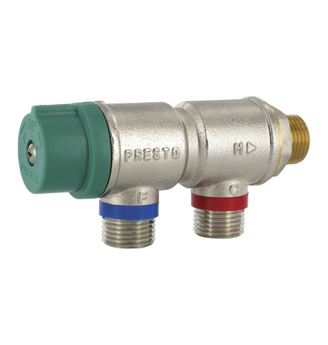 Однорычажный смеситель для душа - REGULATEUR THERMOSTATIQUE ENTREE PARALLELE 3/4" : 29007 - PRESTO - настенный / термостатический / из хромированного металла