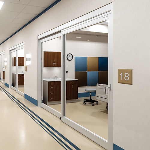 Дверь для интерьера - VersaMax 2.0 Standard ICU - ASSA ABLOY Entrance Systems - из металла / раздвижная / современная