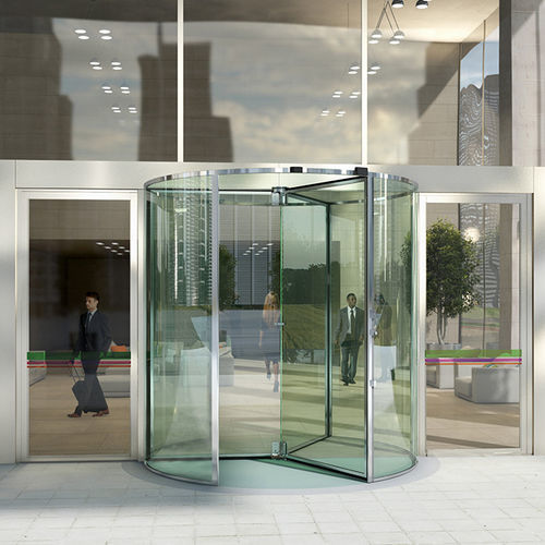 Входная дверь - All-glass - ASSA ABLOY Entrance Systems - из алюминия / вращающаяся / современная