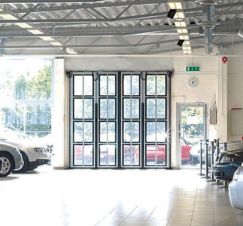 Складное промышленные ворота - FD2050F - ASSA ABLOY Entrance Systems - из алюминия / из стекла / из акрила