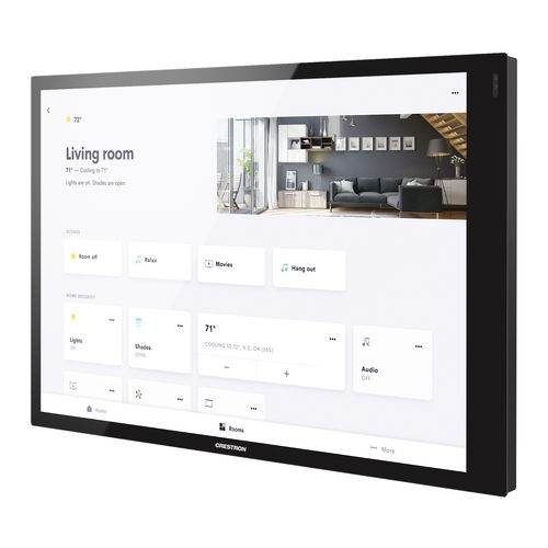 Сенсорный экран для систем домашней автоматизации - TSW-1070R-B - CRESTRON - настенный / беспроводной / с цифровым индикатором
