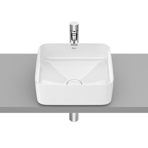 Настольная раковина - INSPIRA SQUARE  - ROCA - из фарфора / квадратная / современная