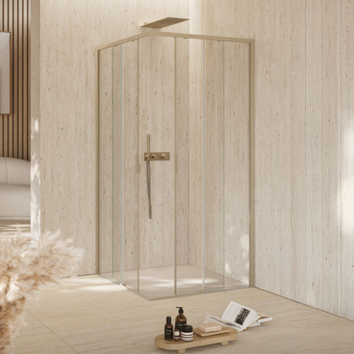 Раздвижная перегородка для душа - SIDE CORNER PANEL WITH TWO SLIDING DOORS B2700 - SAMO - прямоугольная / угловая / угловая