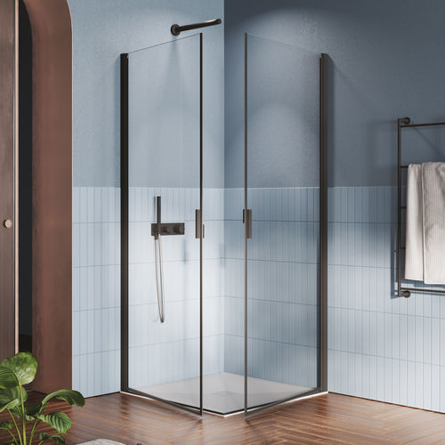 Створчатая перегородка для душа - HINGED DOOR + HINGED DOOR B2900 - SAMO - квадратная / прямоугольная / угловая