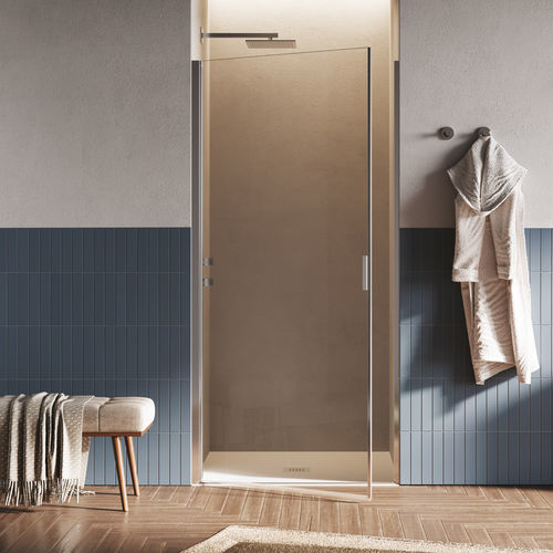 Створчатая перегородка для душа - HINGED DOOR B2800 - SAMO - прямоугольная / в форме ниши / из закаленного стекла