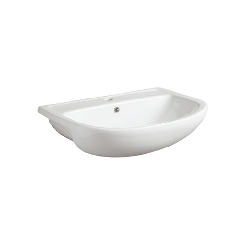 Полуутопленная раковина - S 57 - SIMAS ACQUA SPACE - из керамики / в форме D / 1 отверстие