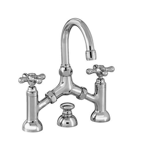 Двухрычажный смеситель для раковины - 3215-351 - RUBINETTERIE STELLA - настольный / из хромированного металла / из бронзы