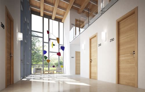 Дверь для интерьера - Gdesign REI 60: 2F - GAROFOLI - из дерева / створчатая / заподлицо