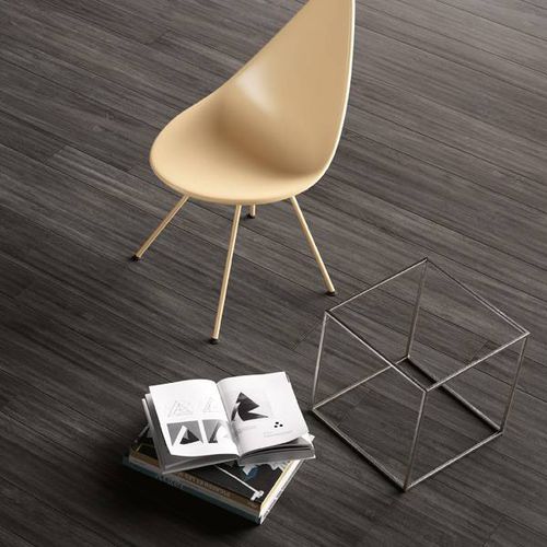 Плитка имитация паркета - ESSENZE RARE EXTREME : ROVERE NERO - Fiandre - из керамогранита / рельефная / для интерьера