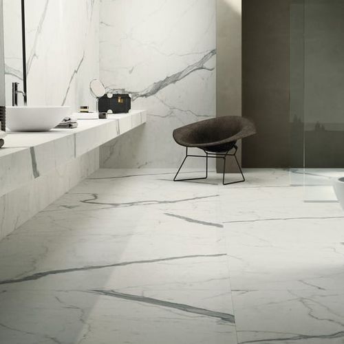 Плитка из керамогранита - MARMI MAXIMUM : CALACATTA STATUARIO MAXIMUM - Fiandre - полированная / для интерьера / для напольной поверхности
