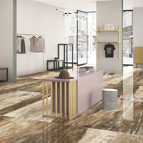 Плитка из керамогранита - EMINENT WOOD MAXIMUM : EMINENT BROWN - Fiandre - полированная / сатинированная / для интерьера
