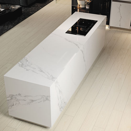 Рабочая поверхность из керамогранита - COVERLAM TOP ESTATUARIO BOOK - GRESPANIA CERAMICA - для наружного применения / белая / матовая отделка