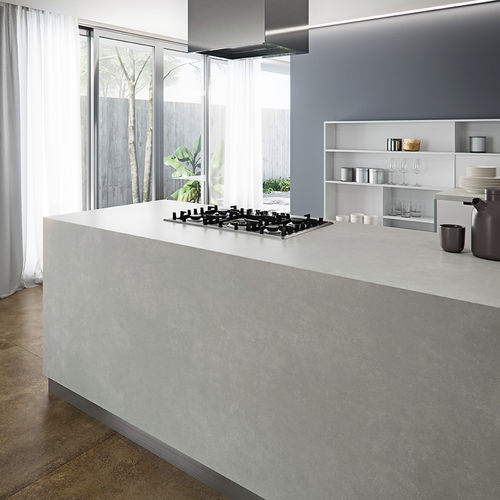 Рабочая поверхность из керамогранита - COVERLAM TOP CONCRETE - GRESPANIA CERAMICA - для наружного применения / серая / матовая отделка