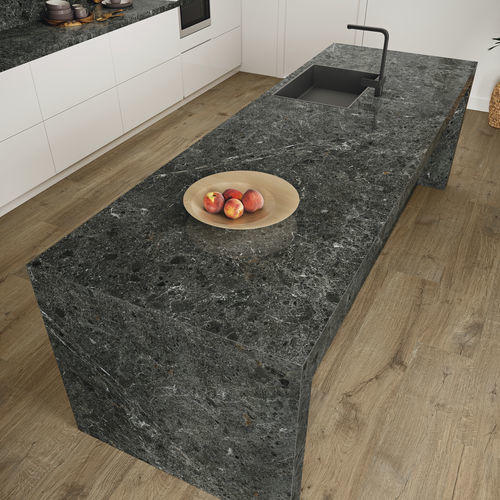Рабочая поверхность из восстановленного камня - COVERLAM TOP ARTIC - GRESPANIA CERAMICA - для профессионального использования / для кухни / серая