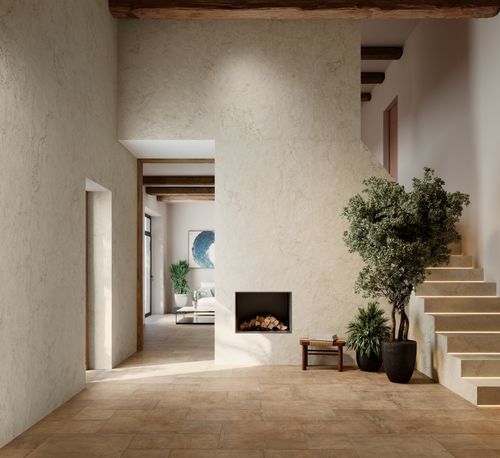 Плитка из керамогранита - RIBERA - GRESPANIA CERAMICA - рифленая / естественная отделка / для внутреннего применения