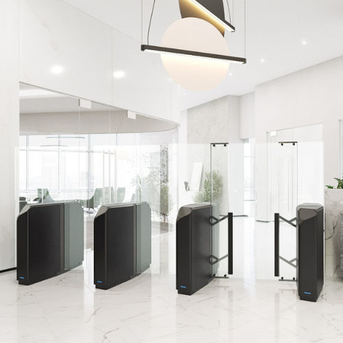 Быстрая дорожка для автоматического контроля доступа - SPEEDSTILE FP GLIDE - GUNNEBO ENTRANCE CONTROL - для обеспечения безопасности / из стекла / из нержавеющей стали