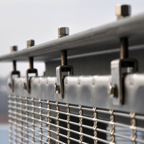 Крепежная система из нержавеющей стали - TOP MOUNTING WIRE MESH - HAVER & BOECKER OHG - для отделки фасадов / для навесной панели / для внешнего пространства
