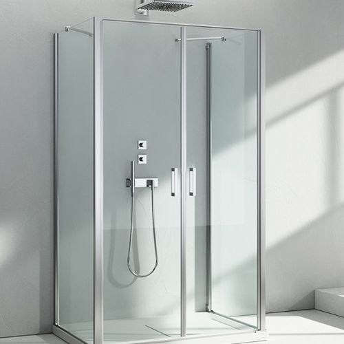 Душевая кабина из стекла - LINEA : LG+LB+LG - VISMARAVETRO - с поворотной дверцей / прямоугольная / для бытового использования