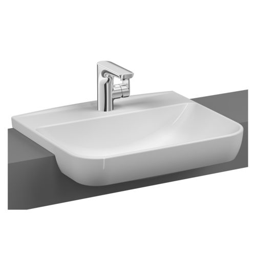 Полуутопленная раковина - 5637B003-0001 - VitrA - из керамики / прямоугольная / современная