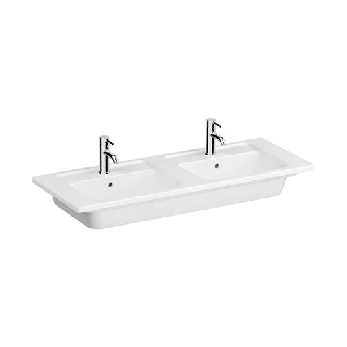 Настольная раковина - 7038B003-0001 - VitrA - из керамики / двойная / прямоугольная