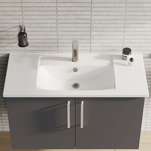 Настольная раковина - INTEGRA - VitrA - из керамики / прямоугольная / 1 отверстие