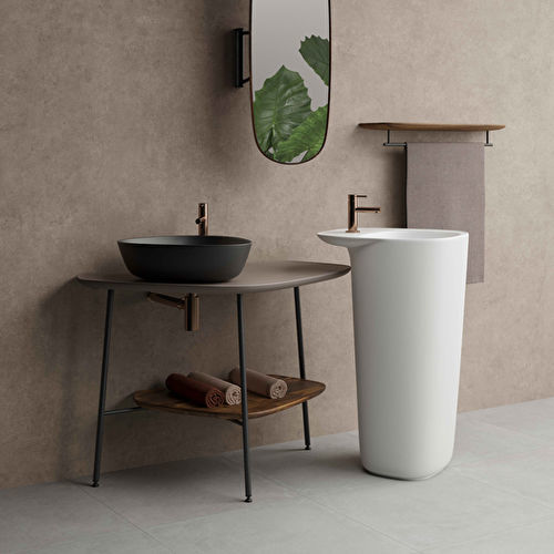 Настольная раковина - PLURAL  - VitrA - из керамики / матовая отделка / овальная