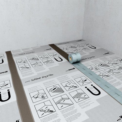 Гидроизоляционная мембрана для защиты - SUBLINER - wedi GmbH - изоляционная / для стены / для напольной поверхности