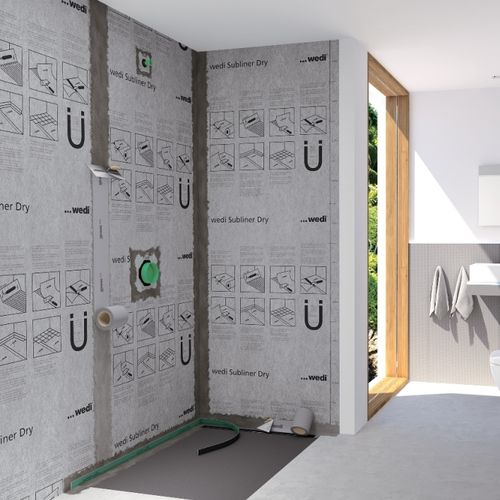 Гидроизоляционная мембрана для защиты - 095110371 - wedi GmbH - для стены / для душа / для ванной комнаты