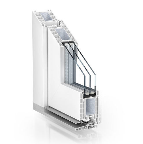 Дверной профиль из стали - 76 RESIDENTIAL DOOR INWARD OPENING - KÖMMERLING - из ПВХ / из термопластика / для обеспечения безопасности