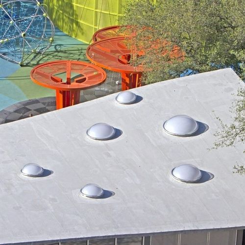 Световой купол из стекла - CIRCULAR  - VELUX - из алюминия / для плоской крыши / прозрачный