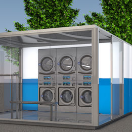 Стиральная машина с фронтальной загрузкой - BLUEWASHBOX CABINET - Danube - встраиваемая / промышленная / сушащая
