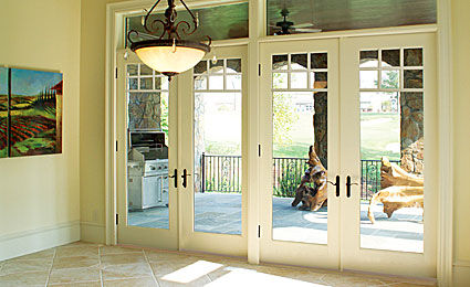 Створчатая наружная остекленная дверь - SMOOTH-STAR®  - THERMA-TRU DOORS - из стекловолокна / с двойным остеклением