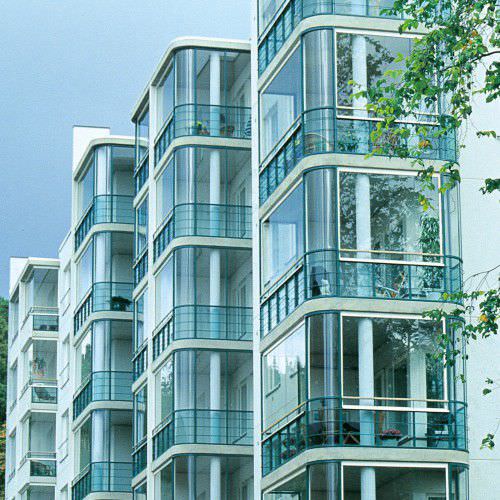 Балкон со стеклянными панелями - Tambest Glass Solutions - из алюминия
