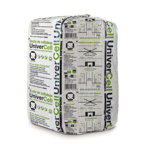 Термоакустическая изоляция - UNIVERCELL&reg; CONFORT - SOPREMA - из целлюлозной ваты / распыляемая / для кровли