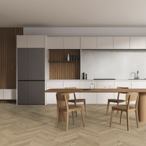 Паркет из паркетной доски - Geometrik Haussmann 45° Amboise - SOBOPLAC - из дуба / «венгерская елка» / покрытый лаком