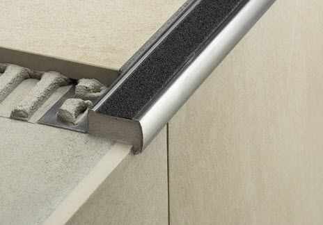 Валик ступени сталь - SCHLÜTER®-TREP-G/-GL - Schluter-Systems - противоскользящий