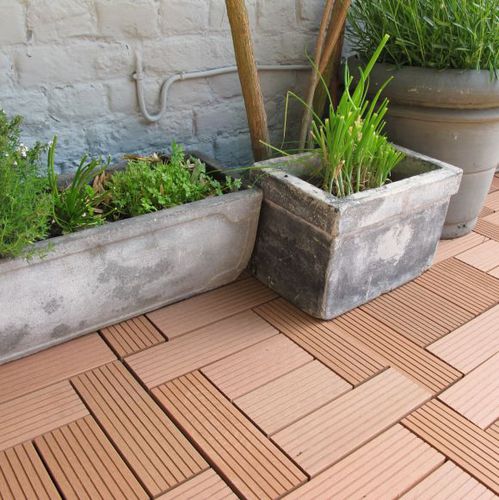 Террасная доска из композита - XYLTECH® SLATTED FLOORS - SEDPA - имитация дерева / с клипсой / для профессионального использования
