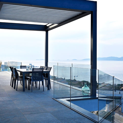 Ограждение из алюминия - SABCO 7031 - SADEV - со стеклянными панелями / для наружного применения / для балкона