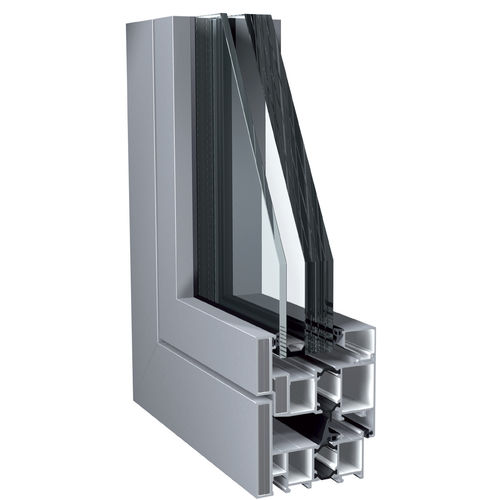 Окно из алюминия - A92 BR - Sapa Building Systems - распашное / с двойным остеклением / 2 створки