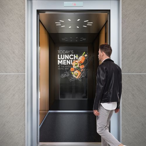 Настенный зеркало-телевизор - AHEAD SMARTMIRROR - Schindler - для медиатеки / служебный / для лифта